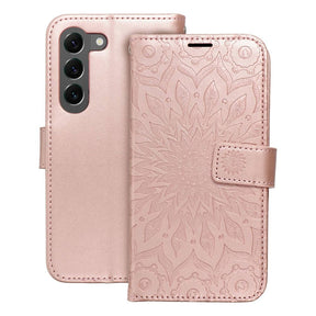 Кожен Калъф за Samsung S23 Ultra, Forcell Mezzo Book Case, Розов
