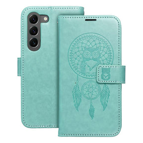 Кожен Калъф за Samsung S23 Plus, Forcell Mezzo Book Case Dream, Зелен