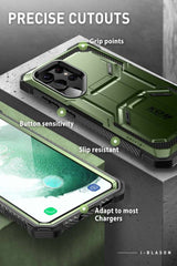 Противоударен Калъф за Samsung S23 Ultra, Supcase Iblsn ArmorBox, Зелен (8)