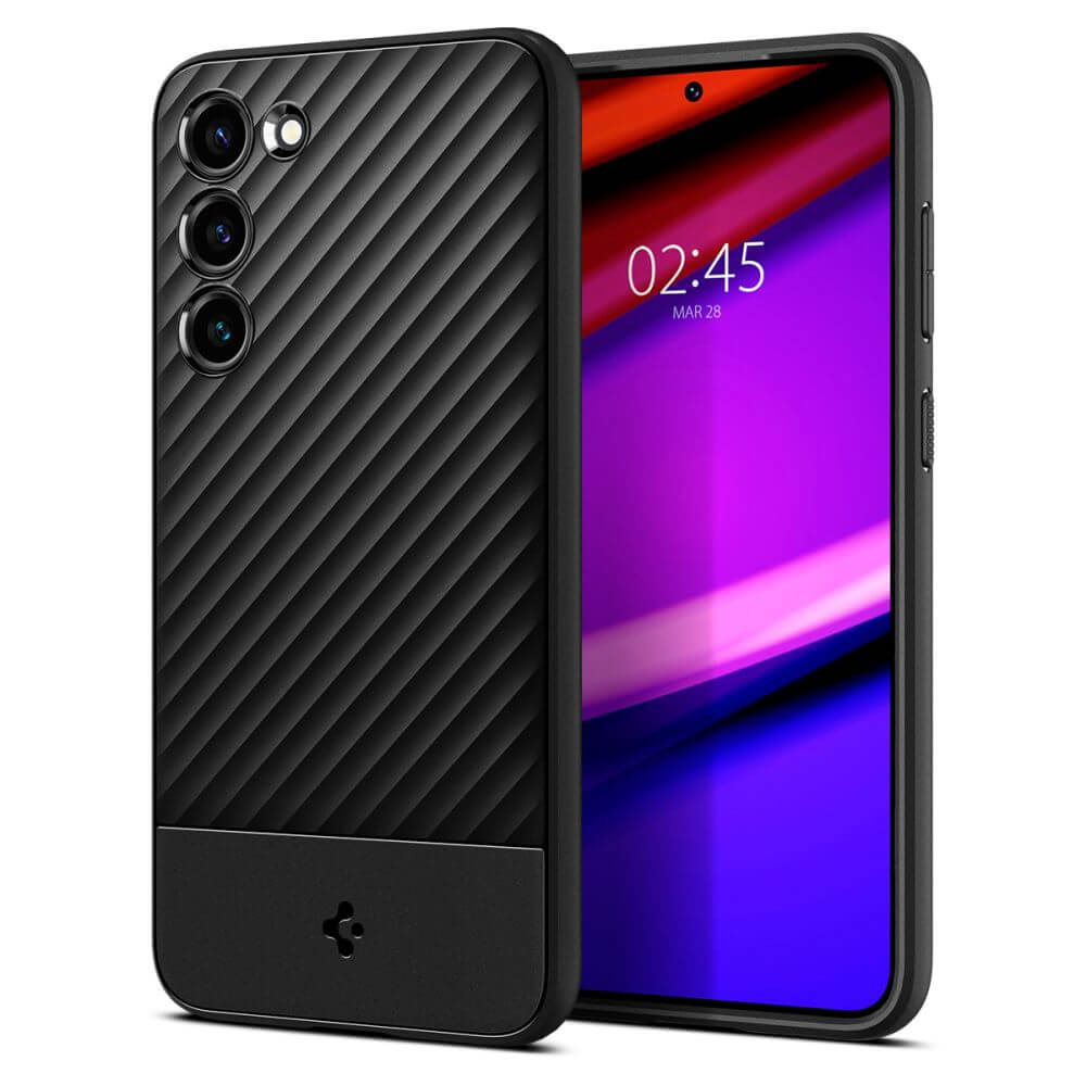 Противоударен Силиконов Калъф за Samsung S23, Spigen Core Armor Case, Черен