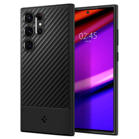 Противоударен Силиконов Калъф за Samsung S23 Ultra, Spigen Core Armor Case, Черен