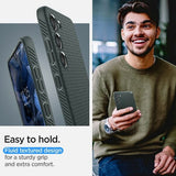 Противоударен Силиконов Калъф за Samsung S23, Spigen Liquid Air Case, Зелен (6)