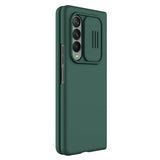 Калъф с Плъзгач за Камера за Samsung Z Fold 3, Nillkin CamShield Silky Case, Зелен (4)