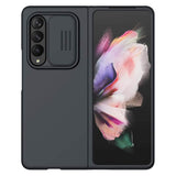 Калъф с Плъзгач за Камера за Samsung Z Fold 3, Nillkin CamShield Silky Case, Черен (2)