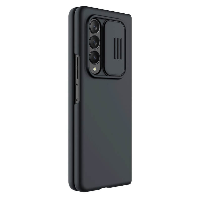 Калъф с Плъзгач за Камера за Samsung Z Fold 3, Nillkin CamShield Silky Case, Черен (4)