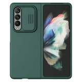 Калъф с Плъзгач за Камера за Samsung Z Fold 3, Nillkin CamShield Silky Case, Зелен (2)