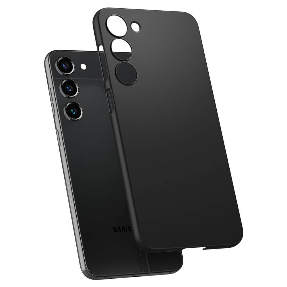 Тънък Калъф за Samsung S23, Spigen Air Skin Case, Черен (6)