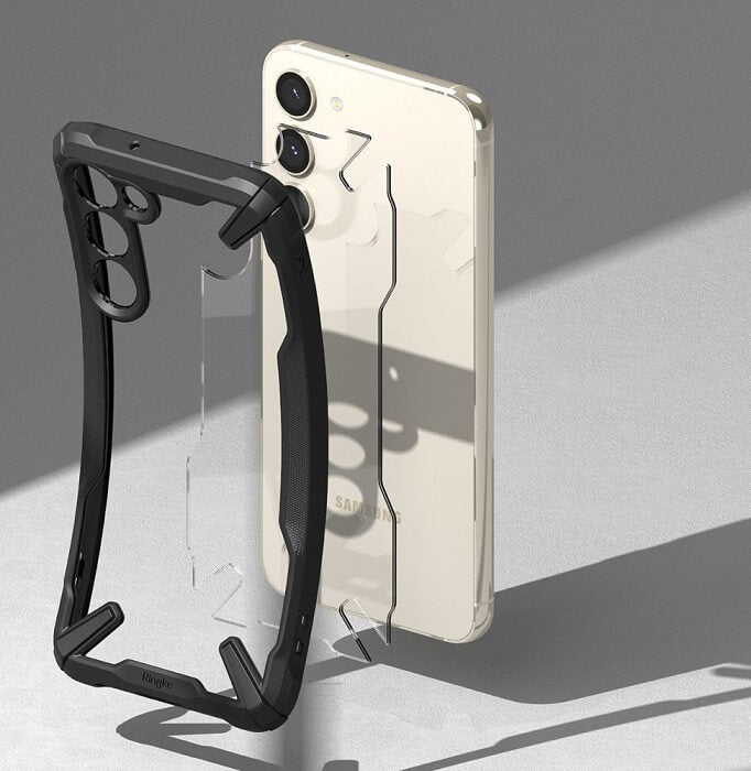 Противоударен Хибриден Калъф за Samsung S23, Ringke Fusion X Case, Черен (4)