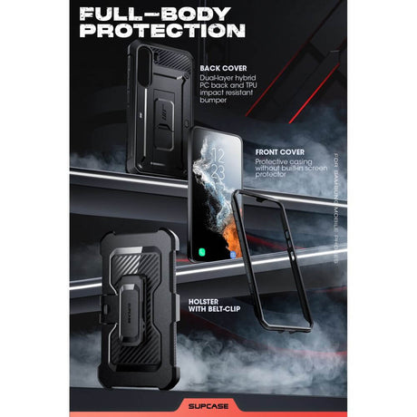 Противоударен Калъф за Samsung S23 Plus, Supcase Unicorn Beetle Pro, Черен (8)
