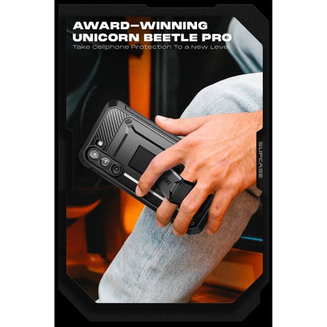 Противоударен Калъф за Samsung S23 Plus, Supcase Unicorn Beetle Pro, Черен (7)