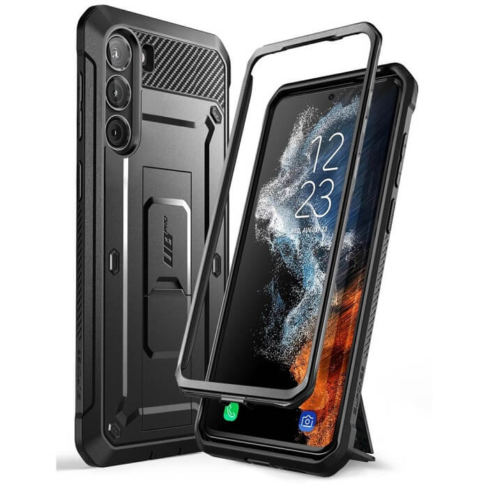 Противоударен Калъф за Samsung S23 Plus, Supcase Unicorn Beetle Pro, Черен (2)