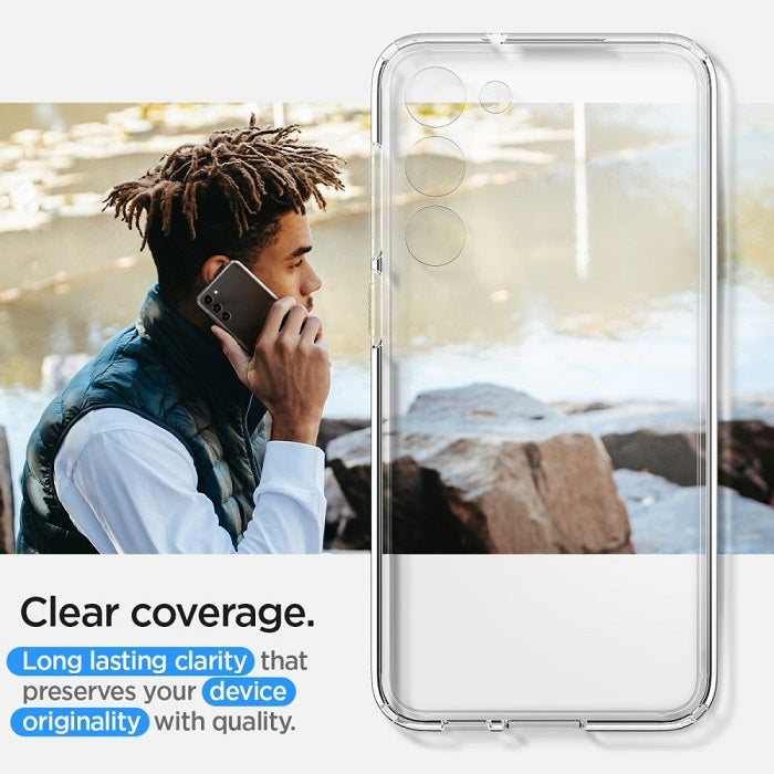 Противоударен Хибриден Калъф за Samsung S23 Plus, Spigen Ultra Hybrid Case, Прозрачен (8)