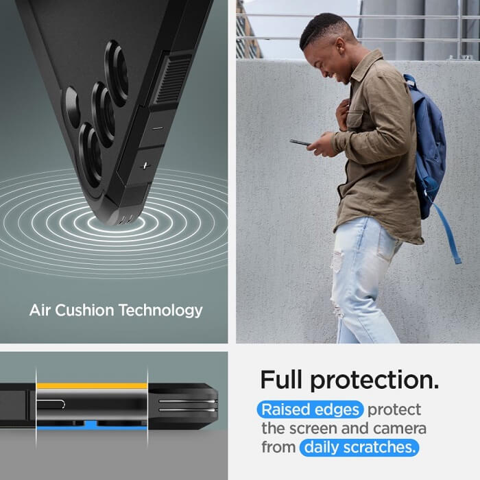 Противоударен Хибриден Калъф за Samsung S23 Plus, Spigen Tough Armor Case, Черен (9)