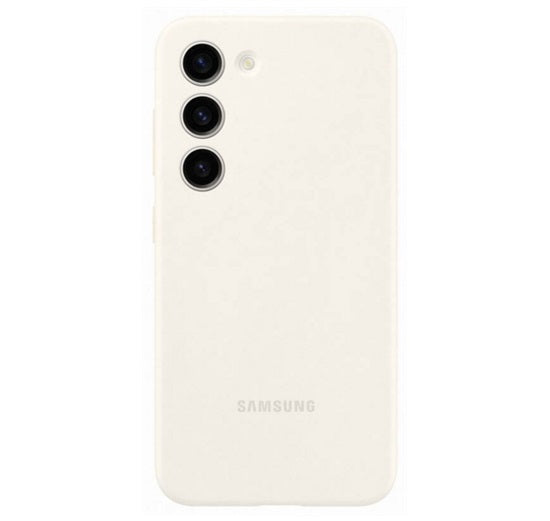 Оригинален Силиконов Калъф за Samsung S23, Silicone Cover Case EF-PS911TUEGWW, Бежов