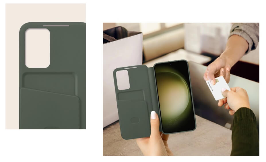 Оригинален Активен Калъф за Samsung S23 Plus S-View Wallet Book Case EF-ZS916CGEGWW, Зелен (5)