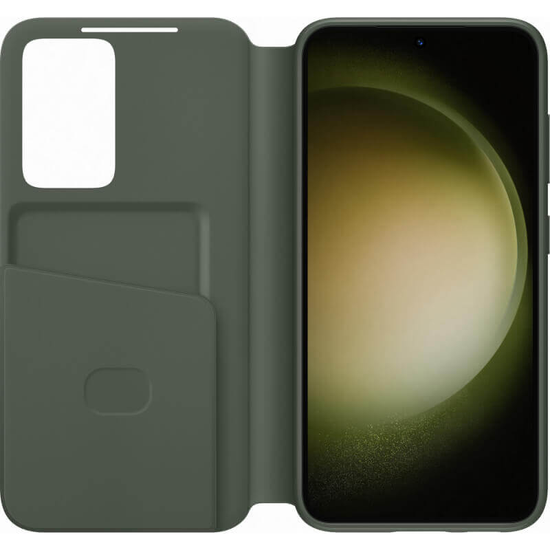Оригинален Активен Калъф за Samsung S23 S-View Wallet Book Case EF-ZS911CGEGWW, Зелен (3)