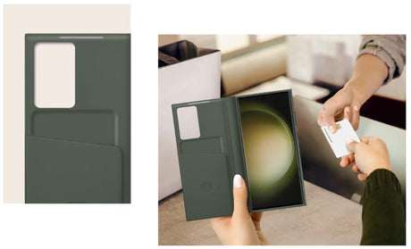 Оригинален Активен Калъф за Samsung S23 Ultra S-View Wallet Book Case EF-ZS918CGEGWW, Зелен (5)