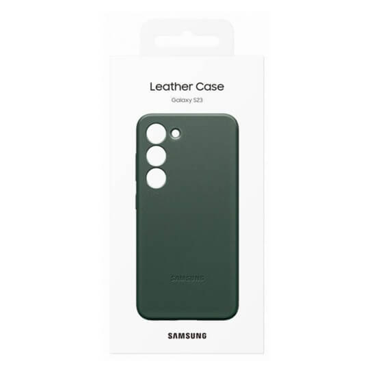 Оригинален Кожен Калъф за Samsung S23, Leather Cover Case EF-VS911LGEGWW, Зелен (5)