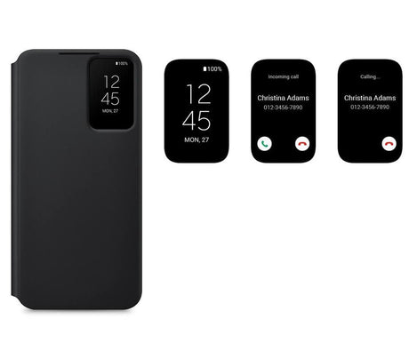Оригинален Активен Калъф за Samsung S23 S-View Wallet Book Case EF-ZS911CBEGWW, Черен (6)