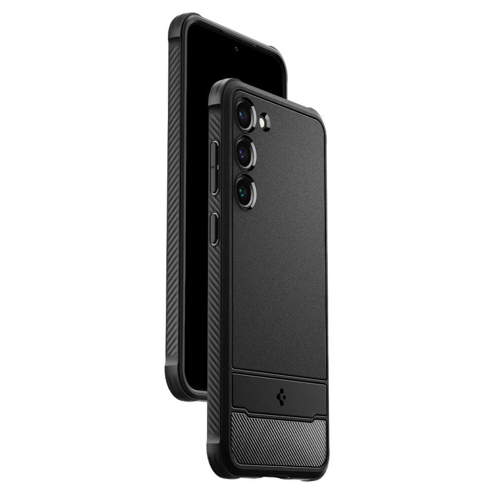 Противоударен Силиконов Калъф за Samsung S23 Plus, Spigen Rugged Armor Case, Черен (6)