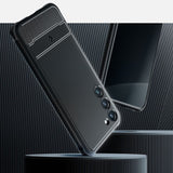 Противоударен Силиконов Калъф за Samsung S23 Plus, Spigen Rugged Armor Case, Черен (7)