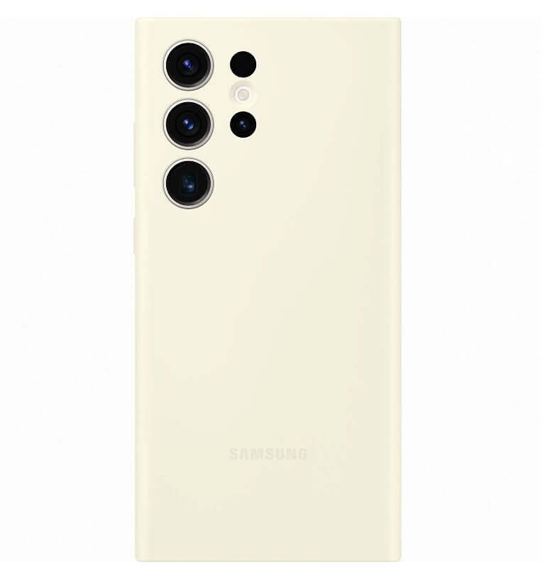 Оригинален Силиконов Калъф за Samsung S23 Ultra, Silicone Cover Case EF-PS918TUEGWW, Бежов