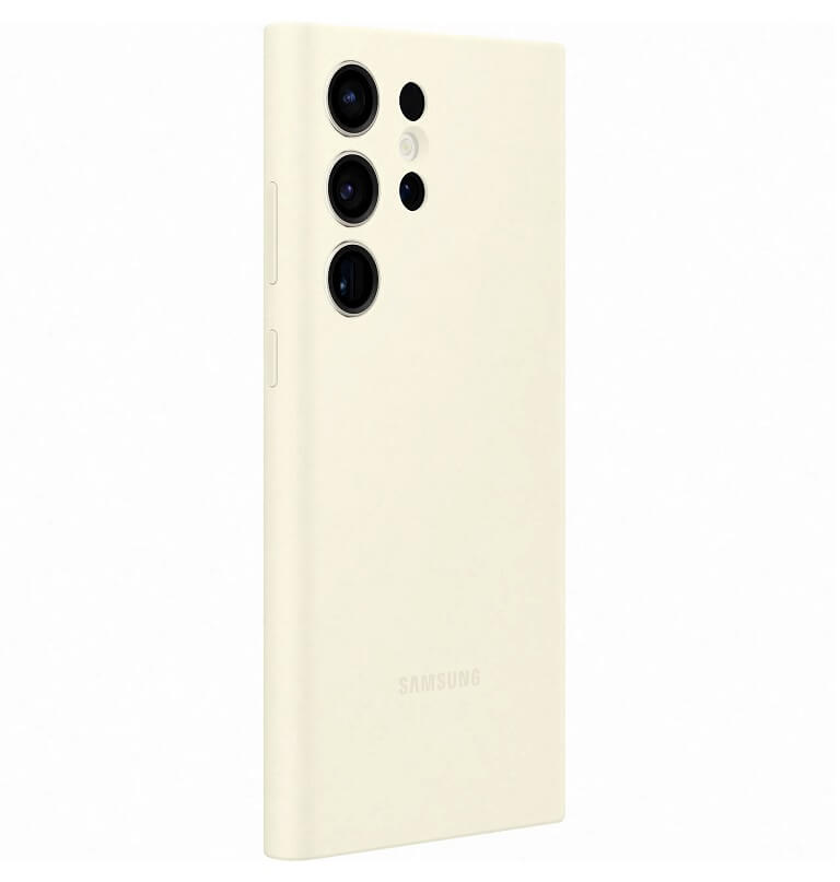 Оригинален Силиконов Калъф за Samsung S23 Ultra, Silicone Cover Case EF-PS918TUEGWW, Бежов (2)