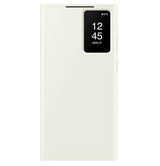 Оригинален Активен Калъф за Samsung S23 Ultra S-View Wallet Book Case EF-ZS918CUEGWW, Бежов