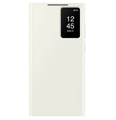 Оригинален Активен Калъф за Samsung S23 Ultra S-View Wallet Book Case EF-ZS918CUEGWW, Бежов
