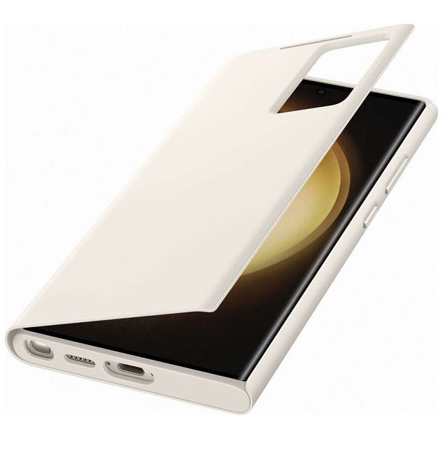 Оригинален Активен Калъф за Samsung S23 Ultra S-View Wallet Book Case EF-ZS918CUEGWW, Бежов (2)