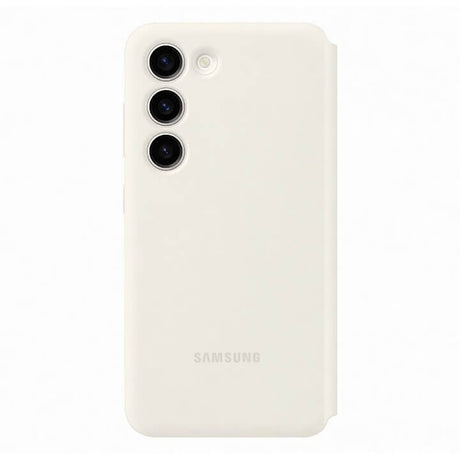Оригинален Активен Калъф за Samsung S23 Plus S-View Wallet Book Case EF-ZS916CUEGWW, Бежов (4)