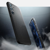 Противоударен Силиконов Калъф за Samsung S23 Plus, Spigen Liquid Air Case, Черен (7)