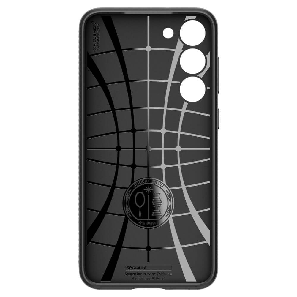 Противоударен Силиконов Калъф за Samsung S23 Plus, Spigen Liquid Air Case, Черен (4)