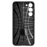 Противоударен Силиконов Калъф за Samsung S23 Plus, Spigen Liquid Air Case, Черен (4)