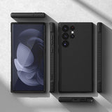 Противоударен Силиконов Калъф за Samsung S23 Ultra, Ringke Onyx Case, Черен (4)