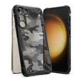 Противоударен Хибриден Калъф за Samsung S23 Plus, Ringke Fusion X Camouflage Case, Черен