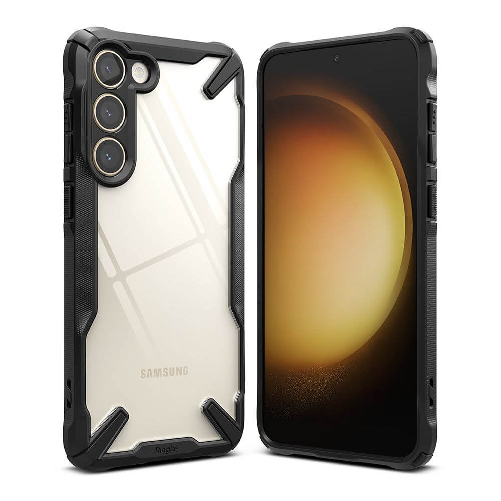 Противоударен Хибриден Калъф за Samsung S23 Plus, Ringke Fusion X Case, Черен (2)