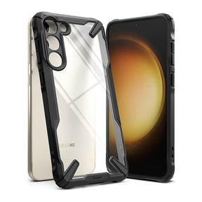 Противоударен Хибриден Калъф за Samsung S23 Plus, Ringke Fusion X Case, Черен