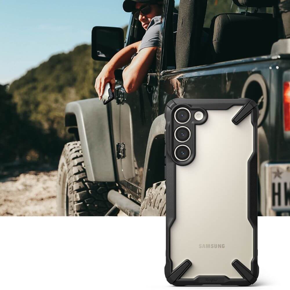 Противоударен Хибриден Калъф за Samsung S23 Plus, Ringke Fusion X Case, Черен (4)