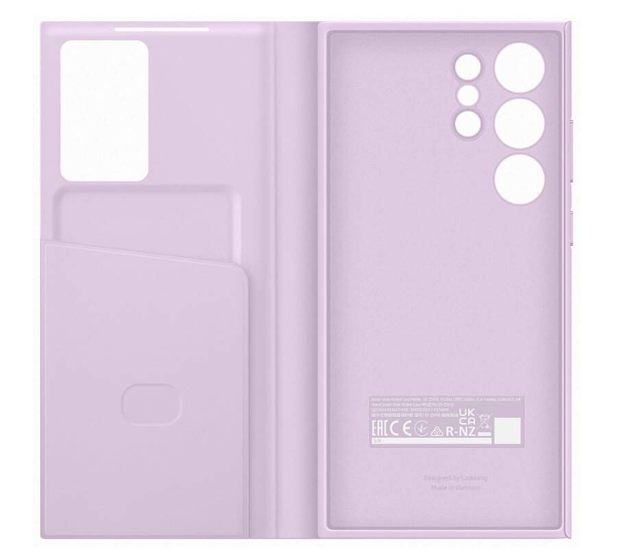Оригинален Активен Калъф за Samsung S23 Ultra S-View Wallet Book Case EF-ZS918CVEGWW, Лилав (2)