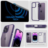 Противоударен Калъф за iPhone 14 Pro, Spigen Ultra Hybrid Case, Лилав (9)