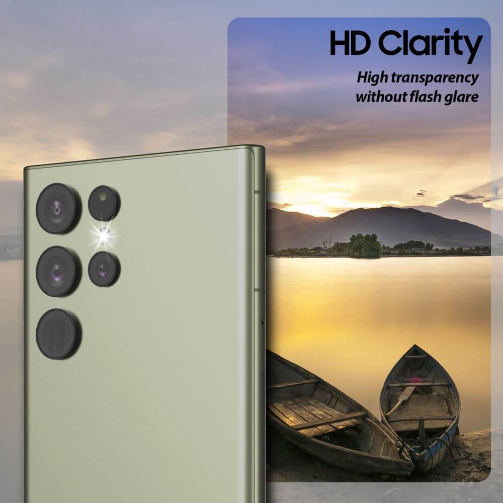 Протектор за Камерата на Samsung S23 Ultra, WhiteStone EZ Cam Glass, Прозрачен (2)