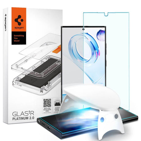 Стъклен Протектор за Samsung S23 Ultra, Spigen UV Glas. tr Platinium, Прозрачен