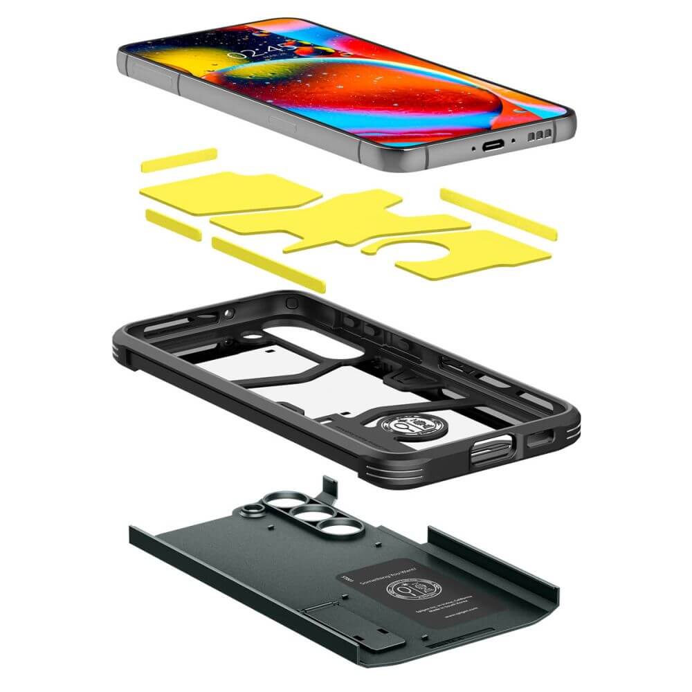 Противоударен Хибриден Калъф за Samsung S23, Spigen Tough Armor Case, Зелен (8)
