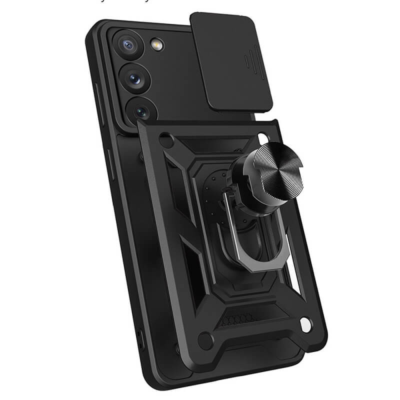 Калъф с Предпазител за Камера и Стойка за Samsung A34, Tech-Protect Kickstand Pro Case, Черен (6)