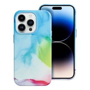 Magsafe Кожен Калъф за iPhone 14 Pro, Forcell Leather Splash Case, Син