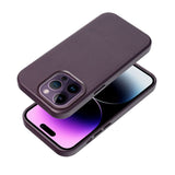 Magsafe Кожен Калъф за iPhone 14 Pro, Forcell Leather Case, Лилав (3)