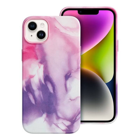 Magsafe Кожен Калъф за iPhone 14 Plus, Forcell Leather Splash Case, Розов
