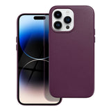 Magsafe Кожен Калъф за iPhone 14 Pro, Forcell Leather Case, Лилав