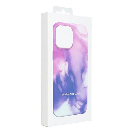 Magsafe Кожен Калъф за iPhone 14 Plus, Forcell Leather Splash Case, Розов (6)